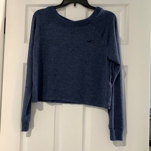 Hollister navy blue cropped pullover lightweight sweater XS